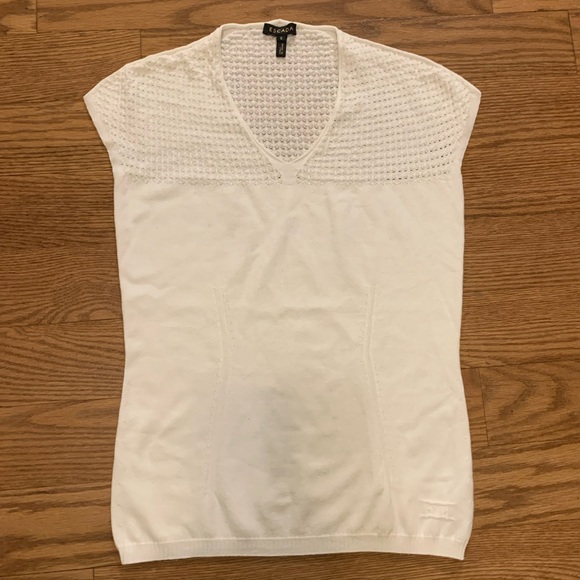 Escada sleeveless sweater tank white size small - Picture 1 of 3
